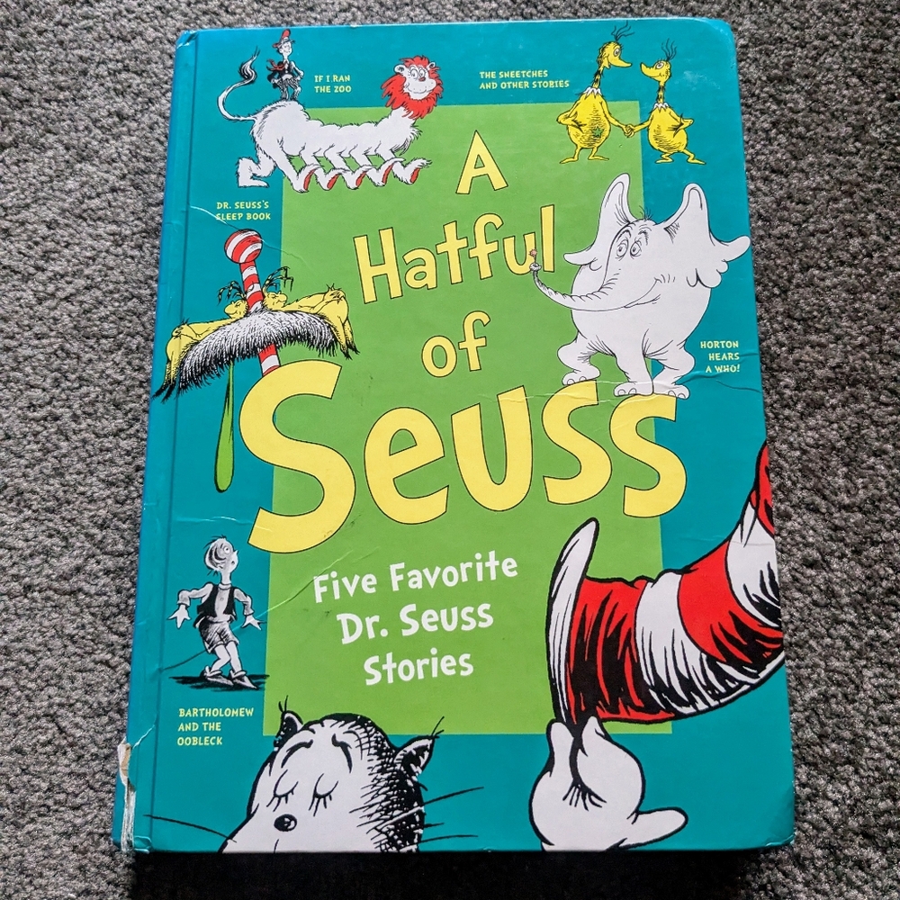 1996 A Hatful of Seuss 5 Fave Dr Seuss Stories 290pgs Zoo, Sneetches, Horton,etc